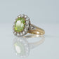 Edwardian 18ct Yellow Gold 2.5 Carat Peridot and Diamond Cluster Ring - Friar House