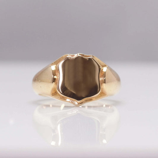 Edwardian 18ct Yellow Gold Signet Ring - Friar House