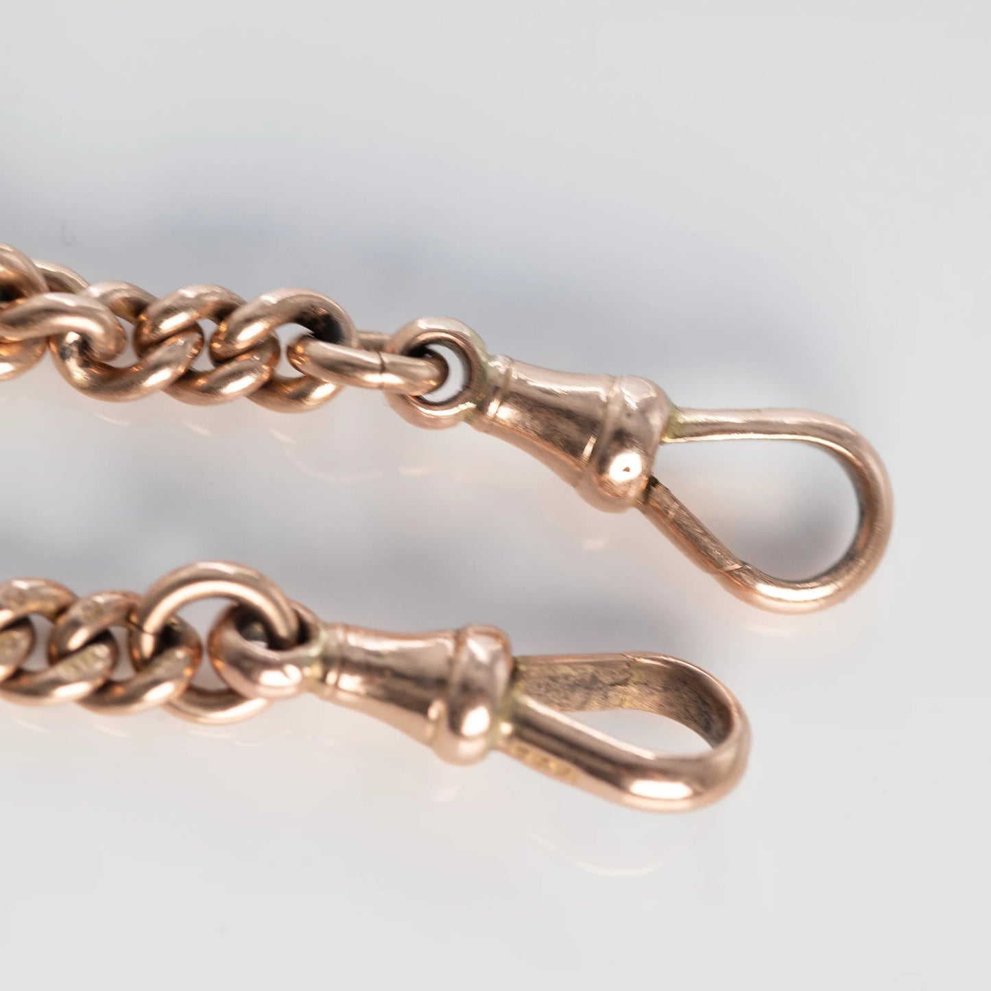 Edwardian 9ct Rose Gold Double Graduated Albert Chain - Friar House