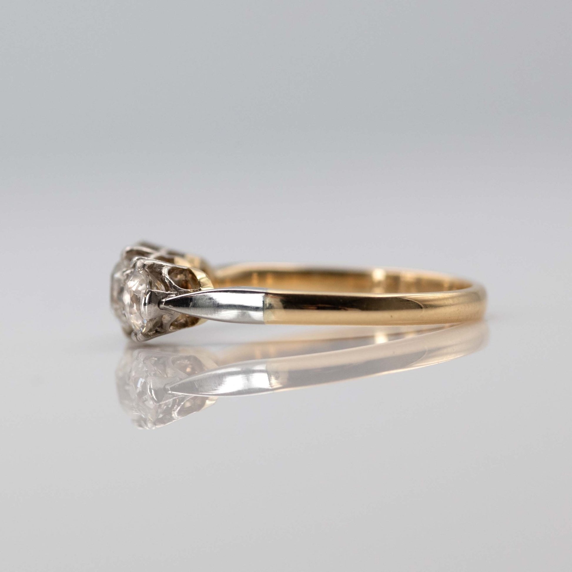 Elegant Art Deco Diamond Three Stone Ring - Friar House