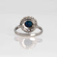 Elegant Platinum 1.10 carat Sapphire and Diamond Cluster Ring - Friar House