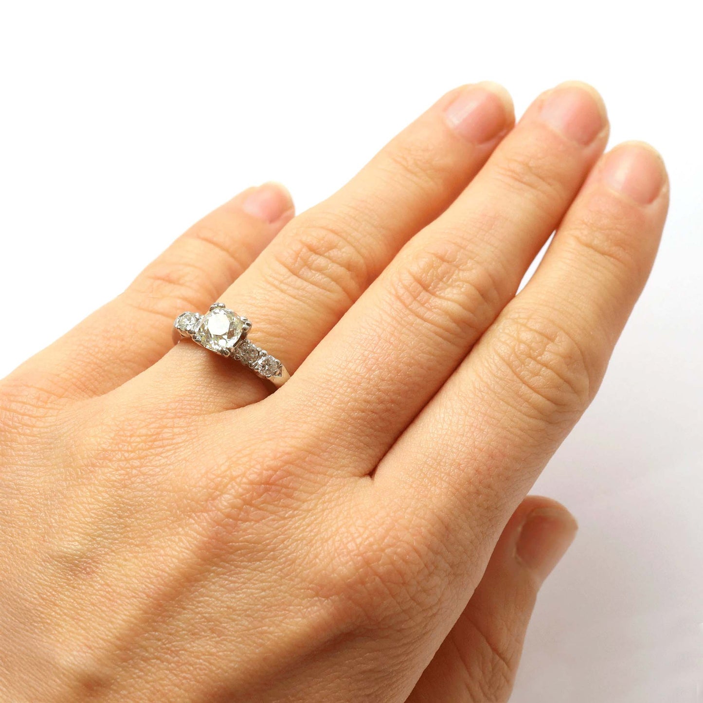 Art Deco Platinum 1.15 Carat Diamond Solitaire Ring