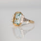 Impressive 6 carat Aquamarine and Diamond Art Deco Ring - Friar House