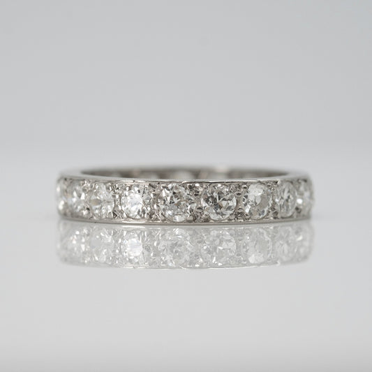 Impressive Platinum 1940's 2 carat Diamond Eternity Ring - Friar House