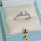 Square Set Old Cut Diamond Solitaire Ring - Friar House