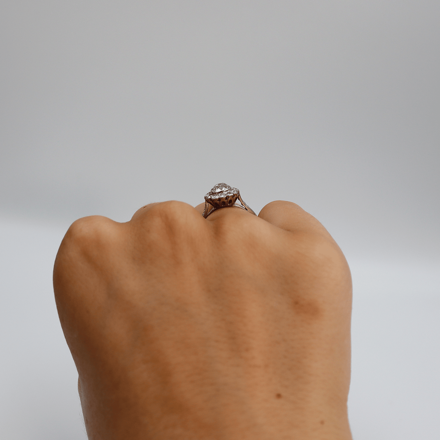 Striking Platinum Diamond Cluster Ring - Friar House