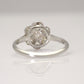 Art Deco White Gold Diamond Daisy Cluster Ring