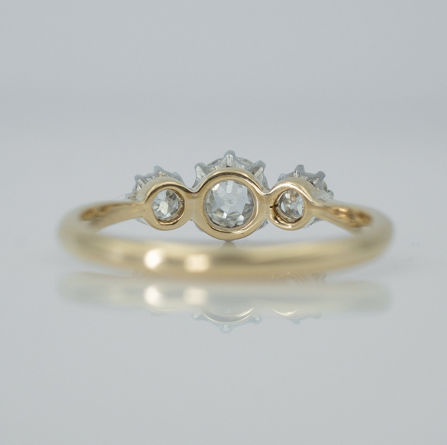 Timeless Vintage Diamond Three Stone Ring - Friar House