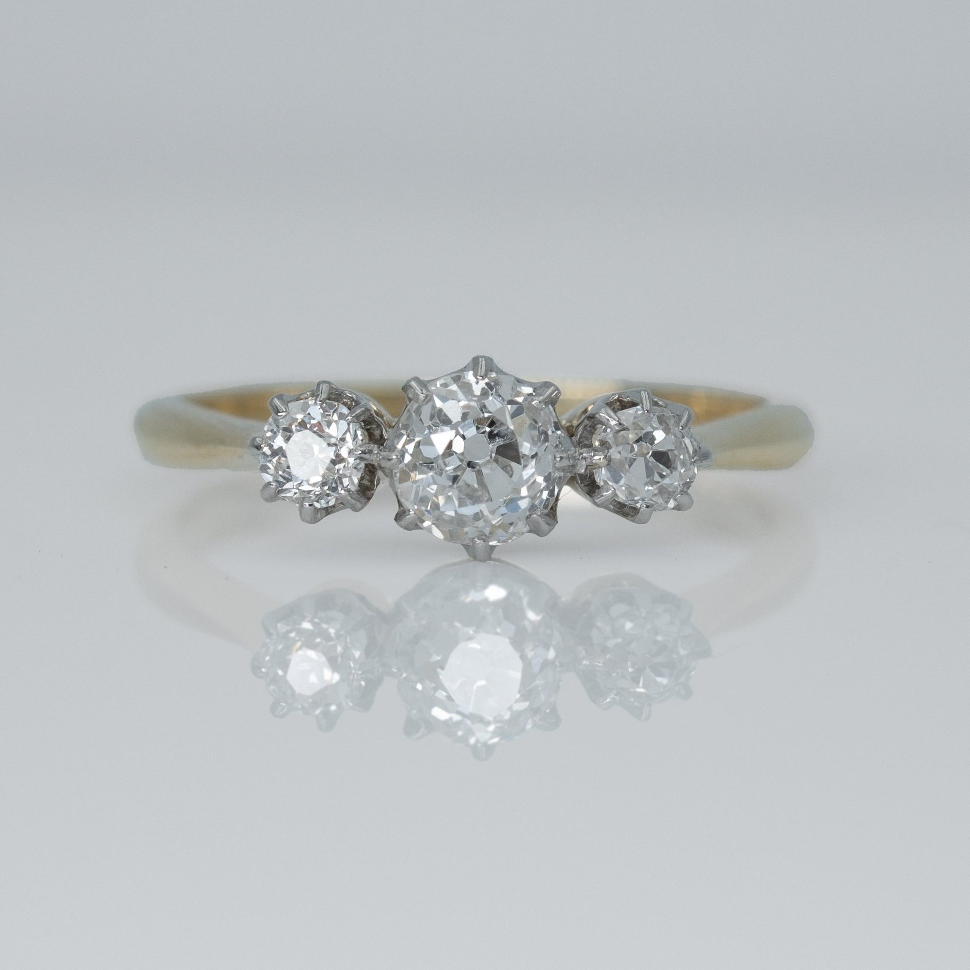 Timeless Vintage Diamond Three Stone Ring - Friar House