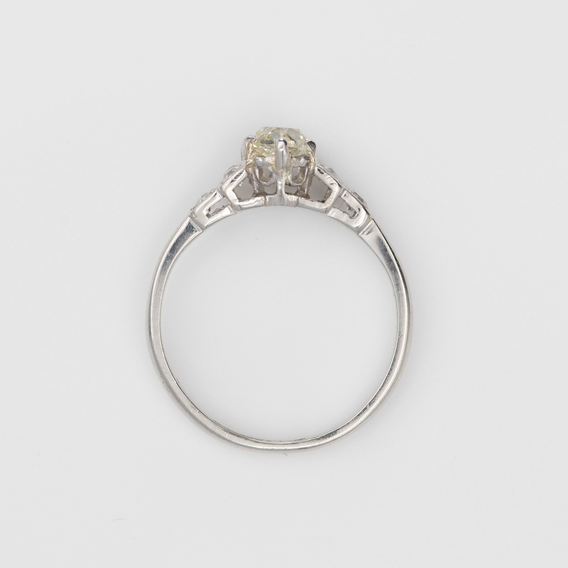 Unusual Fancy Pale Yellow Diamond Solitaire Ring - Friar House