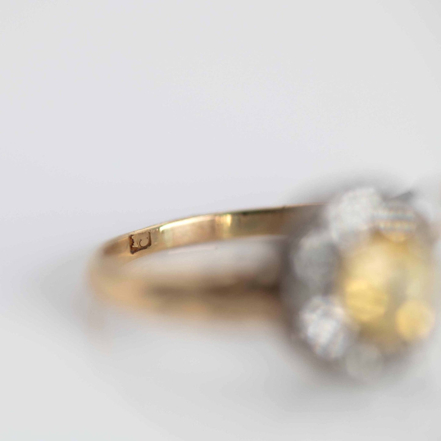 Victorian 18 carat Yellow Gold Yellow Sapphire and Diamond Cluster Ring - Friar House