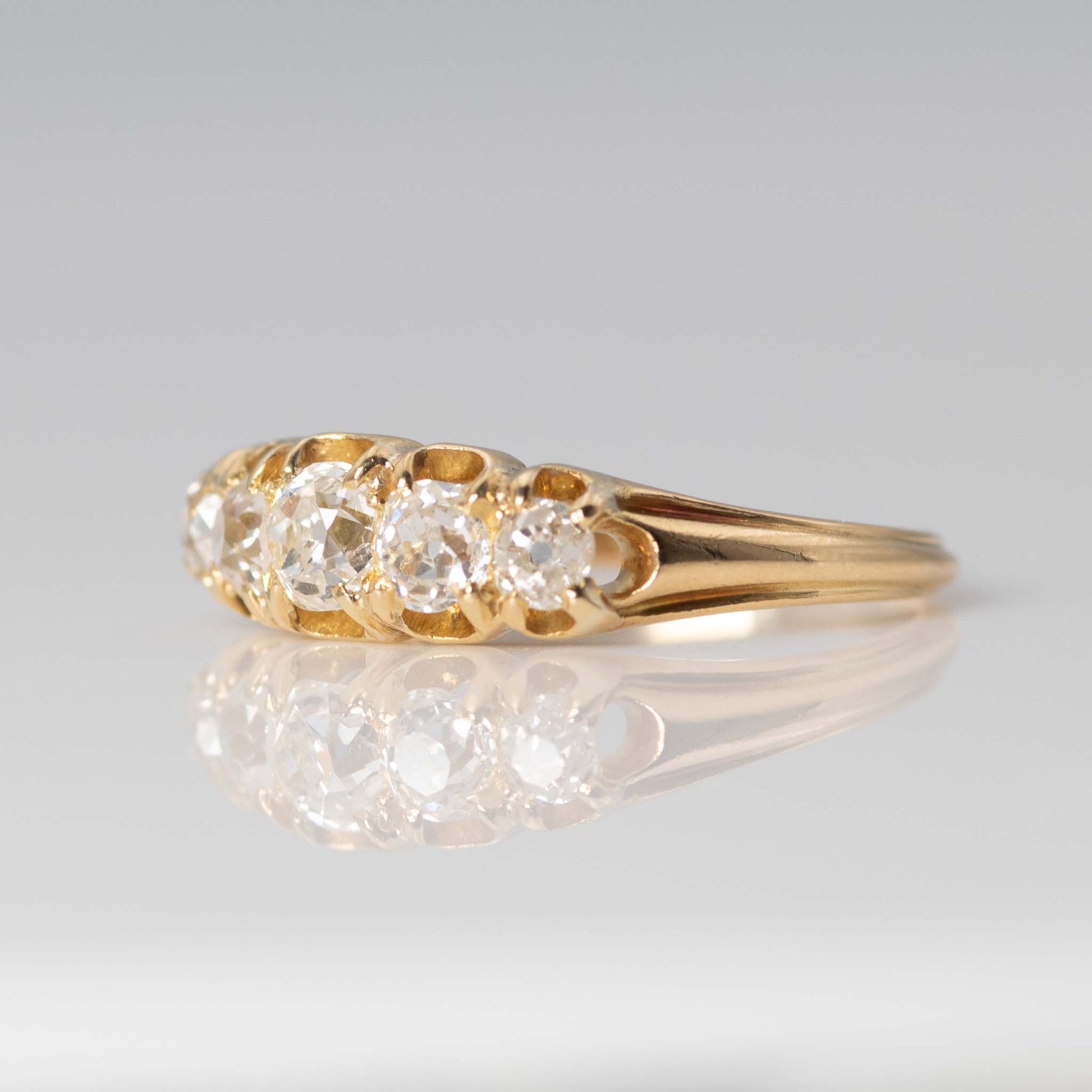 Victorian 18ct Gold Five Stone Diamond Ring - Friar House