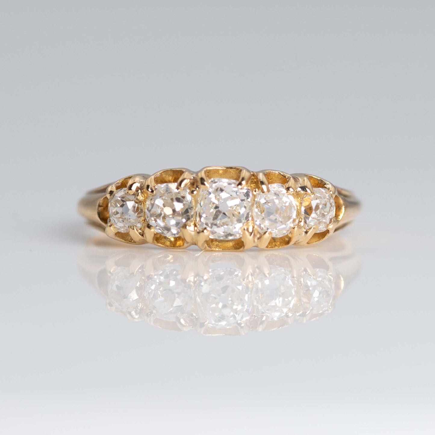 Victorian 18ct Gold Five Stone Diamond Ring - Friar House