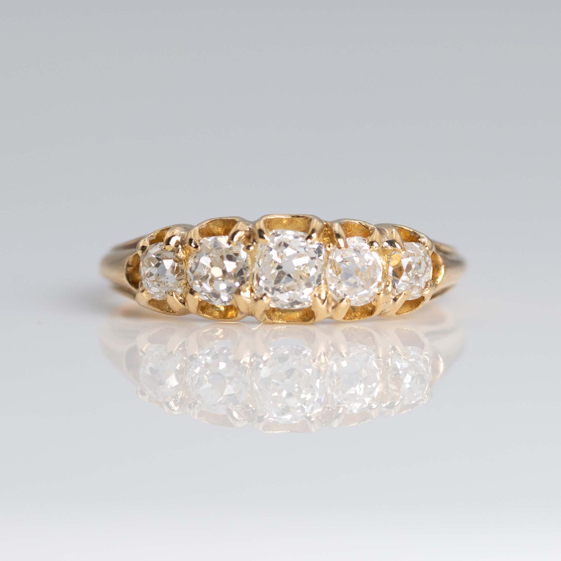 Victorian 18ct Gold Five Stone Diamond Ring - Friar House