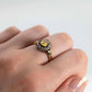 Victorian 18ct Yellow Gold 1 carat Yellow Sapphire and Diamond Cluster Ring