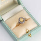 Victorian 18ct Yellow Gold 1 carat Yellow Sapphire and Diamond Cluster Ring