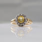 Victorian 18ct Yellow Gold 1 carat Yellow Sapphire and Diamond Cluster Ring - Friar House