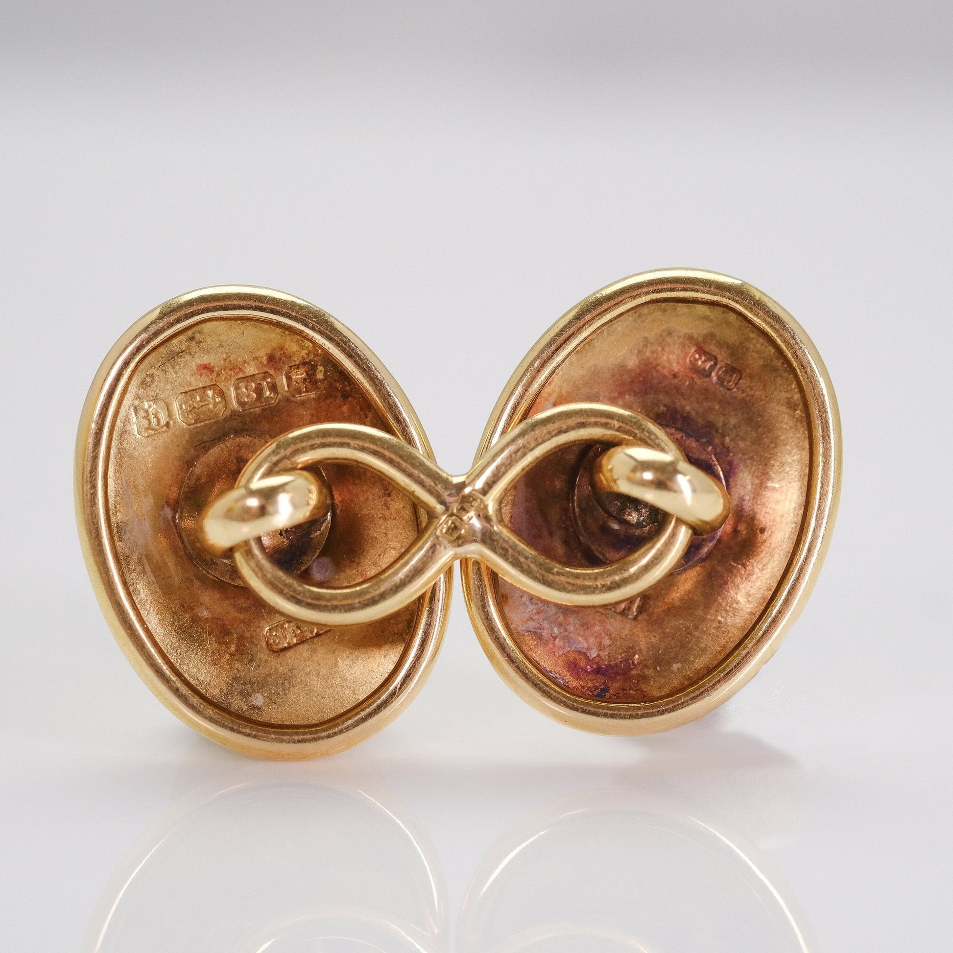 Victorian 18ct Yellow Gold Foliate Design Cufflinks - Friar House