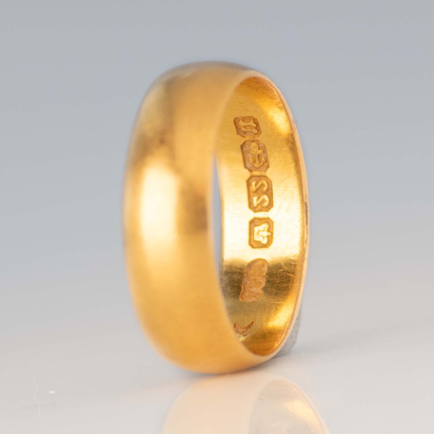 Victorian 22ct Yellow Gold Wedding Band Hallmarked Birmingham 1894 - Friar House