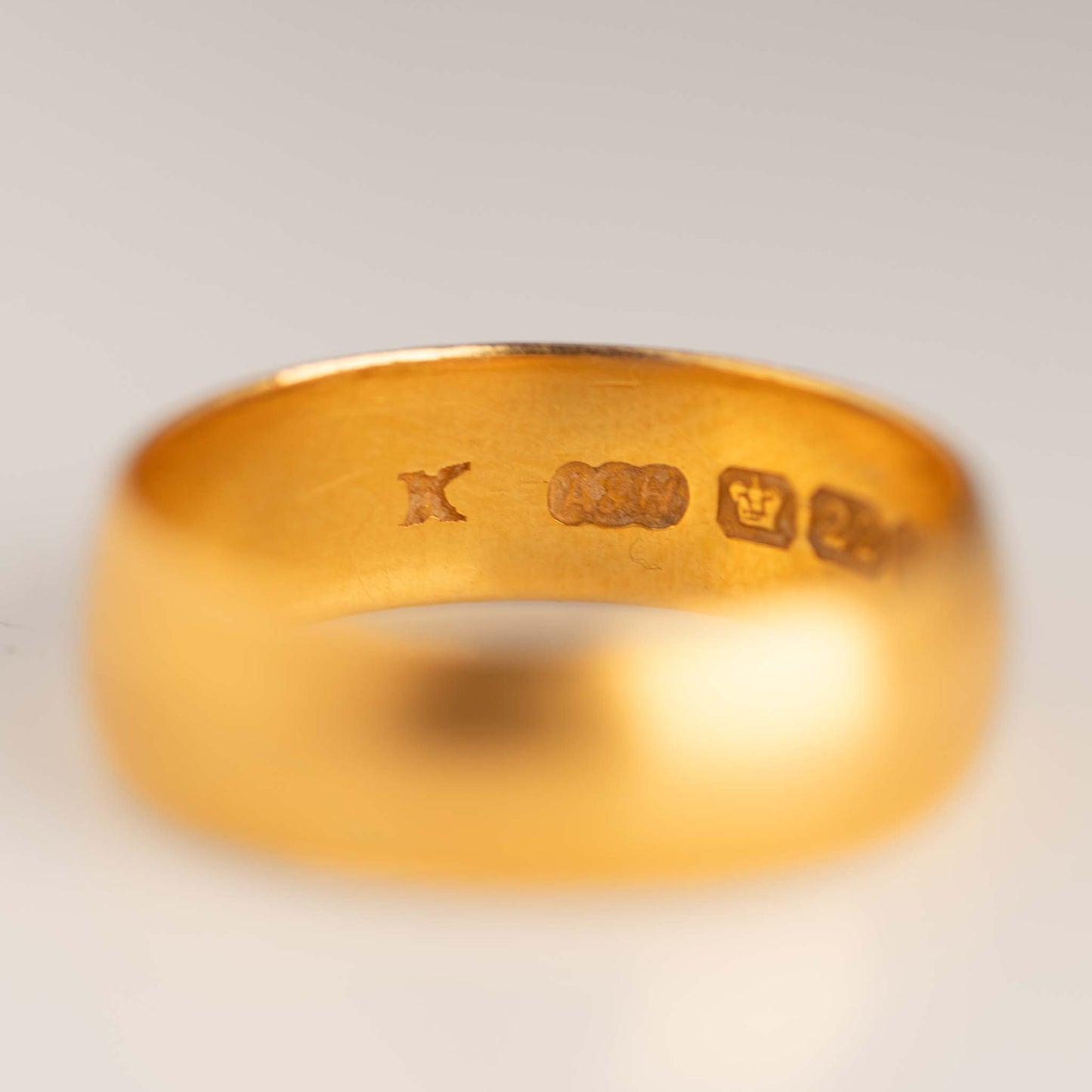 Victorian 22ct Yellow Gold Wedding Band Hallmarked Birmingham 1894 - Friar House