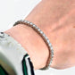 Vintage 14ct White Gold 7 Carat Diamond Line Bracelet - Friar House