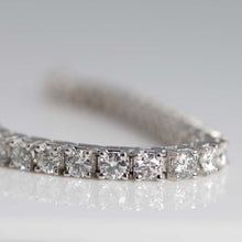 Vintage 14ct White Gold 7 Carat Diamond Line Bracelet - Friar House