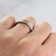 Vintage 18ct White Gold 1 Carat Diamond Eternity Ring Size P 1/2