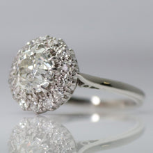 Vintage 18ct White Gold 1.80 Carat Diamond Cluster Ring - Friar House