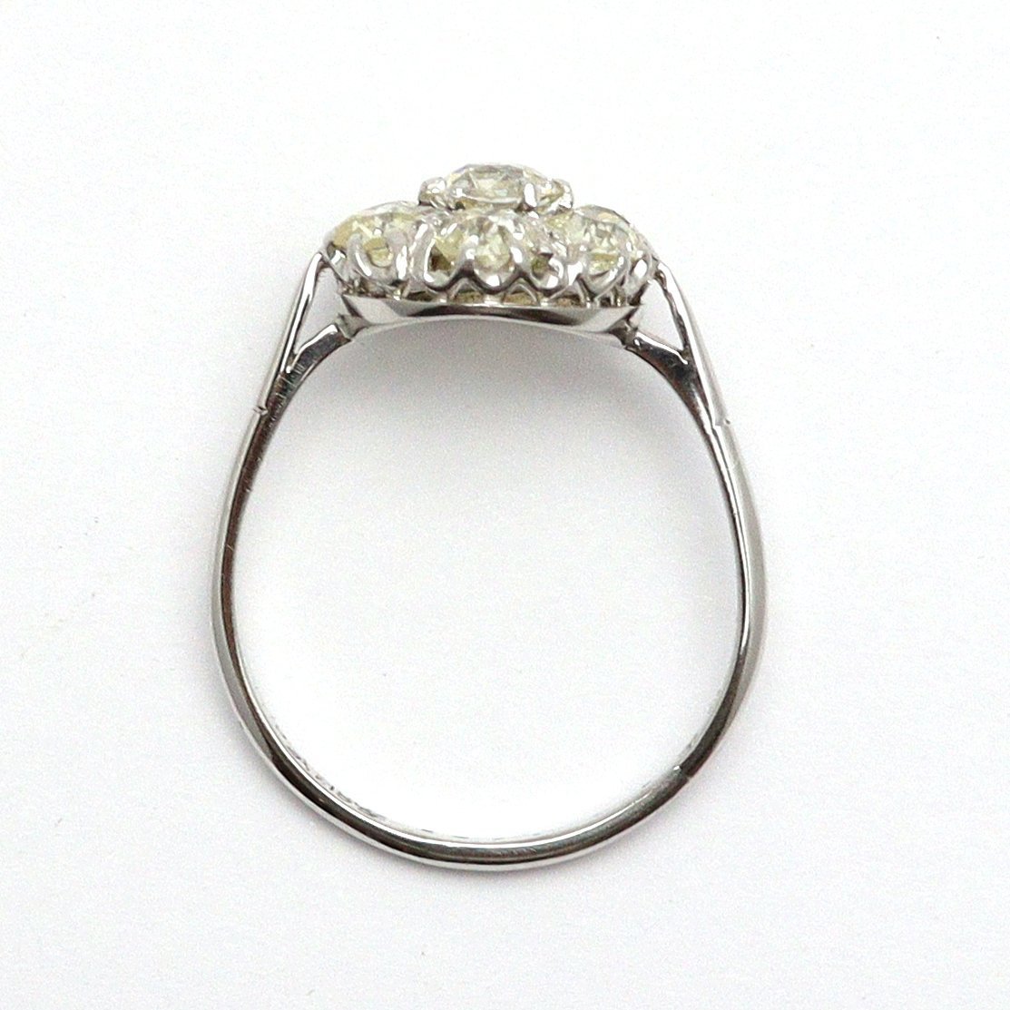 Vintage 18ct White Gold 2 Carat Diamond Cluster Ring - Friar House