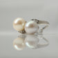 Vintage 18ct White Gold Cultured Pearl Cross Over Ring - Friar House