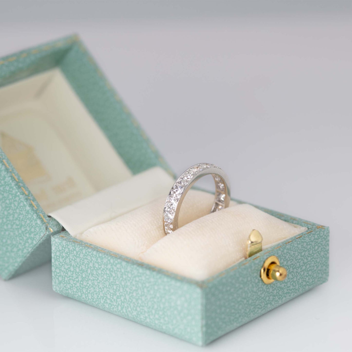 Vintage 1940's Platinum Full Set Eternity Ring Size M 1/2 - Friar House