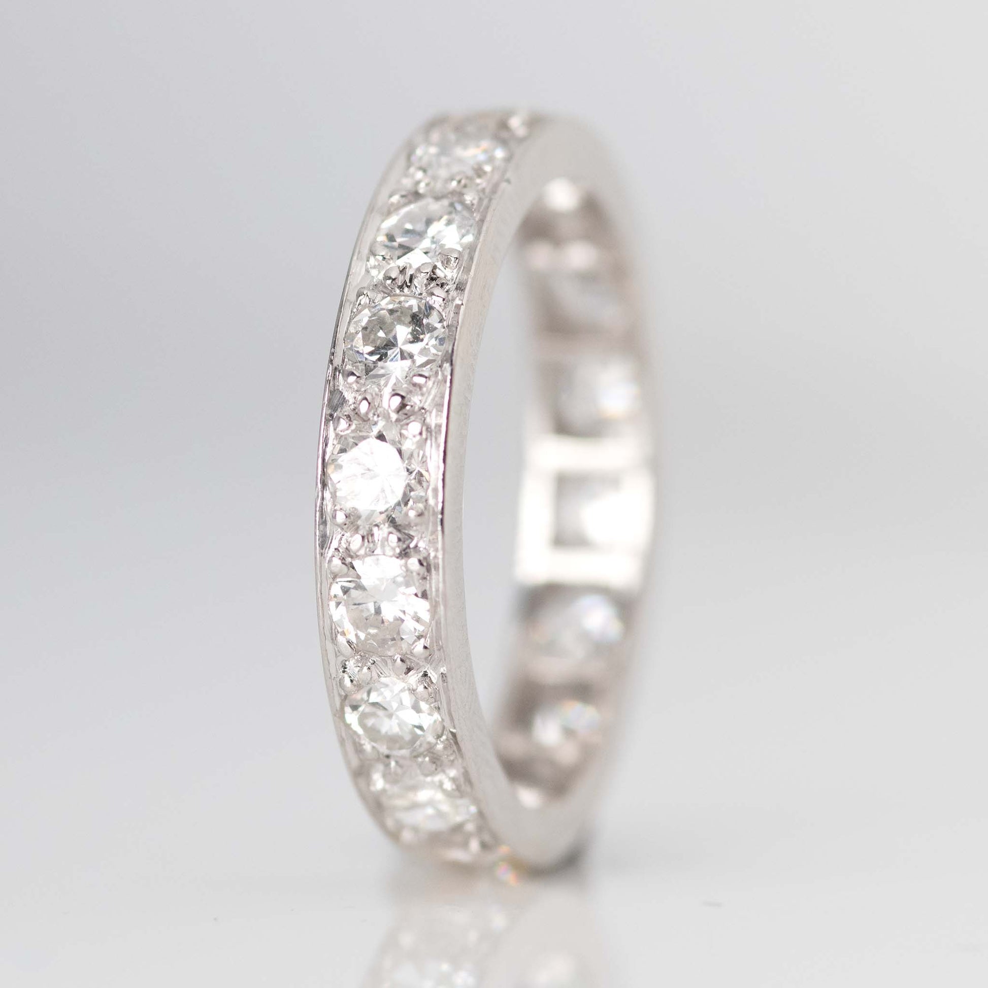 Vintage 1940's Platinum Full Set Eternity Ring Size M 1/2 - Friar House