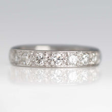 Vintage 1940's Platinum Full Set Eternity Ring Size M 1/2 - Friar House
