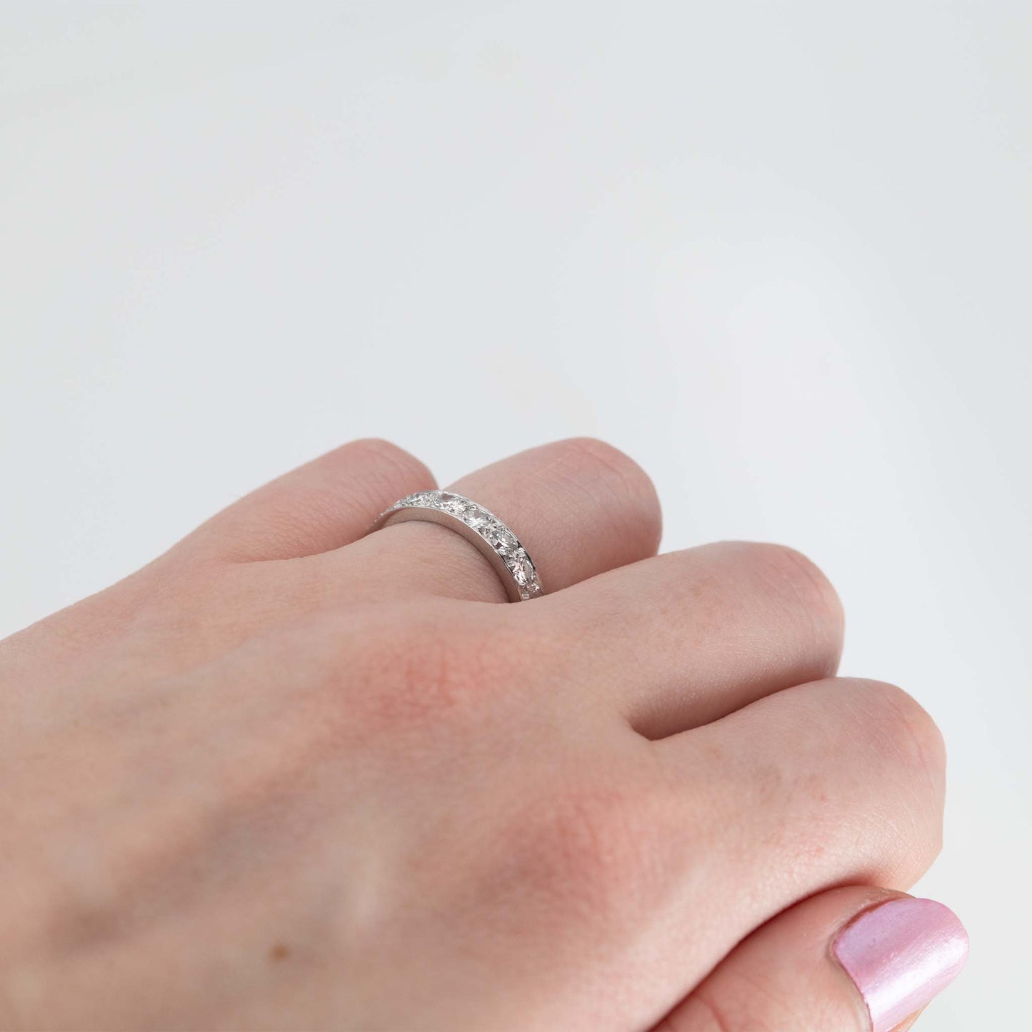 Vintage 1940's Platinum Full Set Eternity Ring Size M 1/2 - Friar House