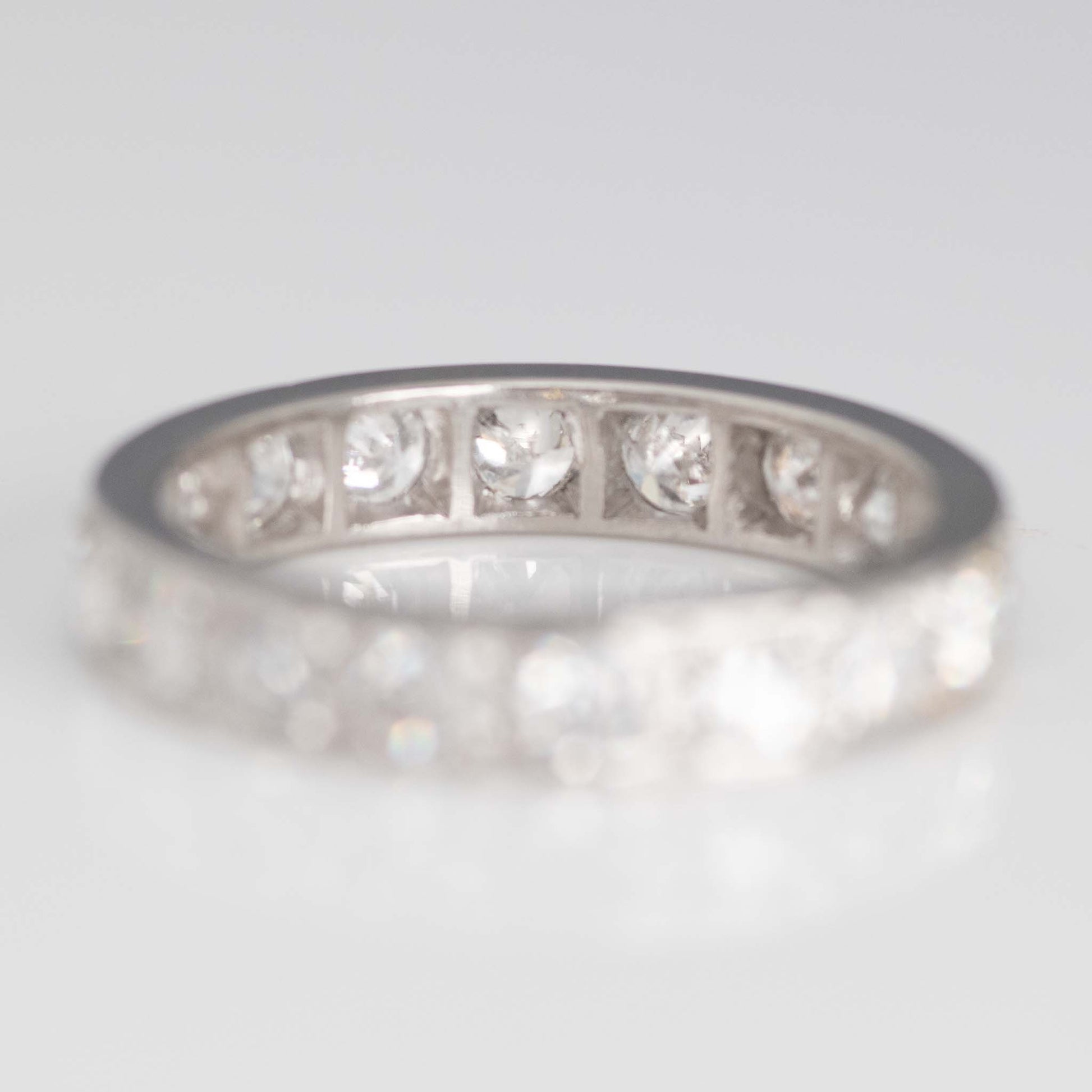 Vintage 1940's Platinum Full Set Eternity Ring Size M 1/2 - Friar House