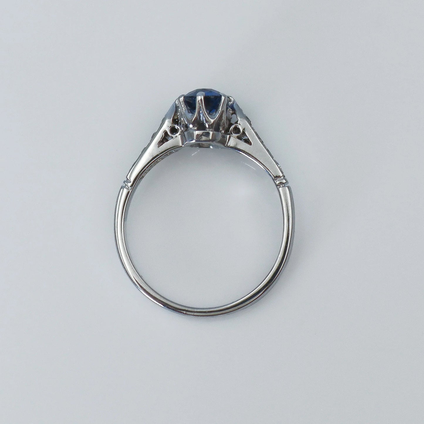 Vintage 1960's 18ct White Gold Sapphire and Diamond Ring - Friar House