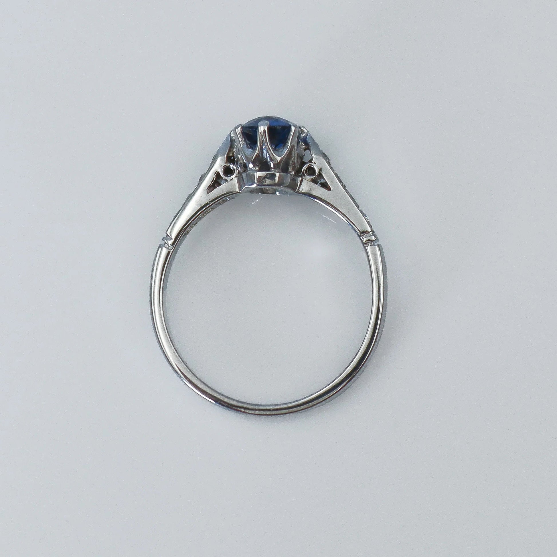 Vintage 1960's 18ct White Gold Sapphire and Diamond Ring - Friar House