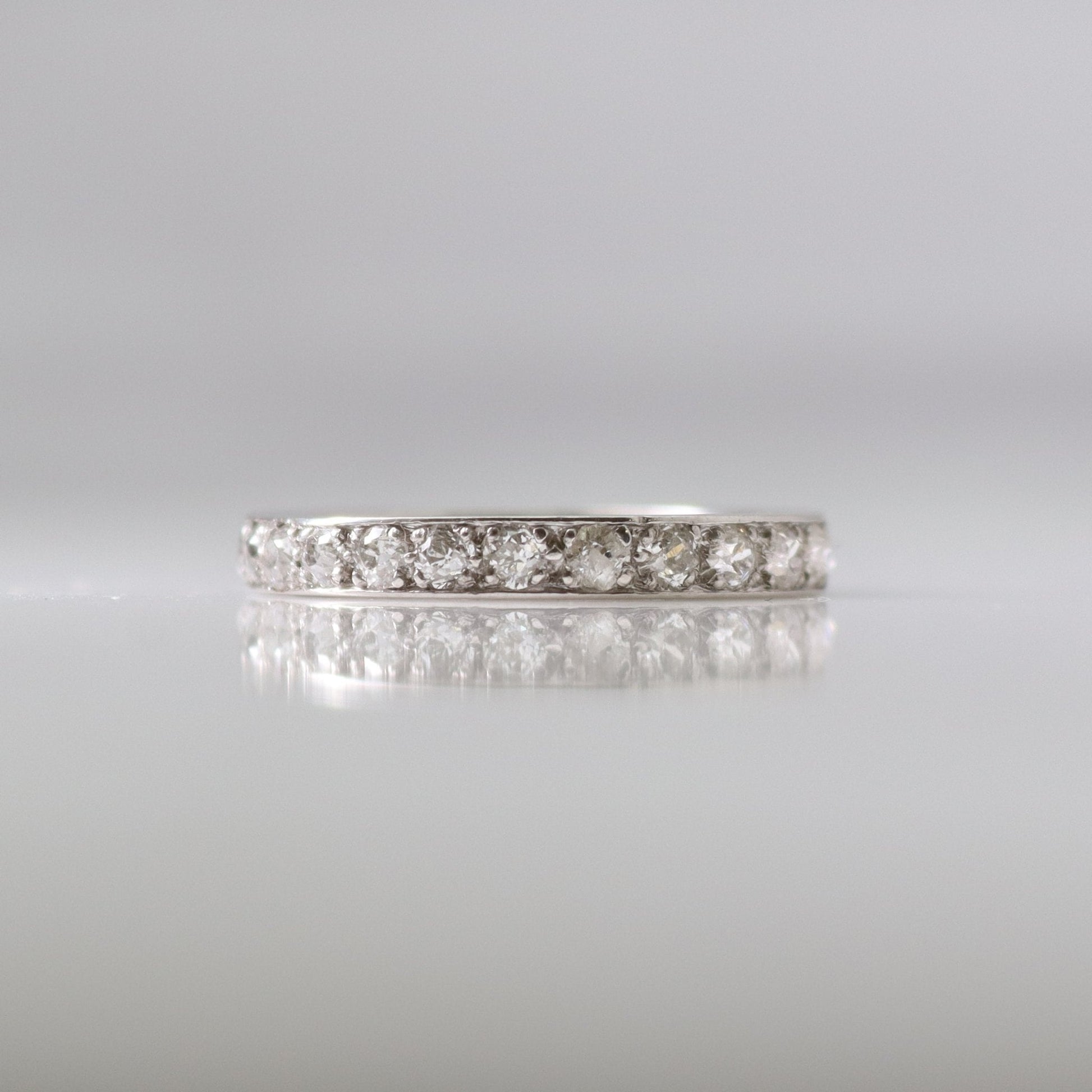 Vintage Platinum 1.75 Carat Diamond Eternity Ring Size M1/2 - Friar House