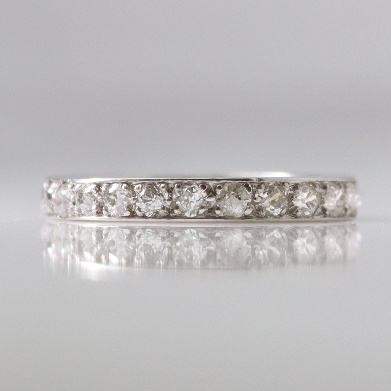 Vintage Platinum 1.75 Carat Diamond Eternity Ring Size M 1/2 - Friar House
