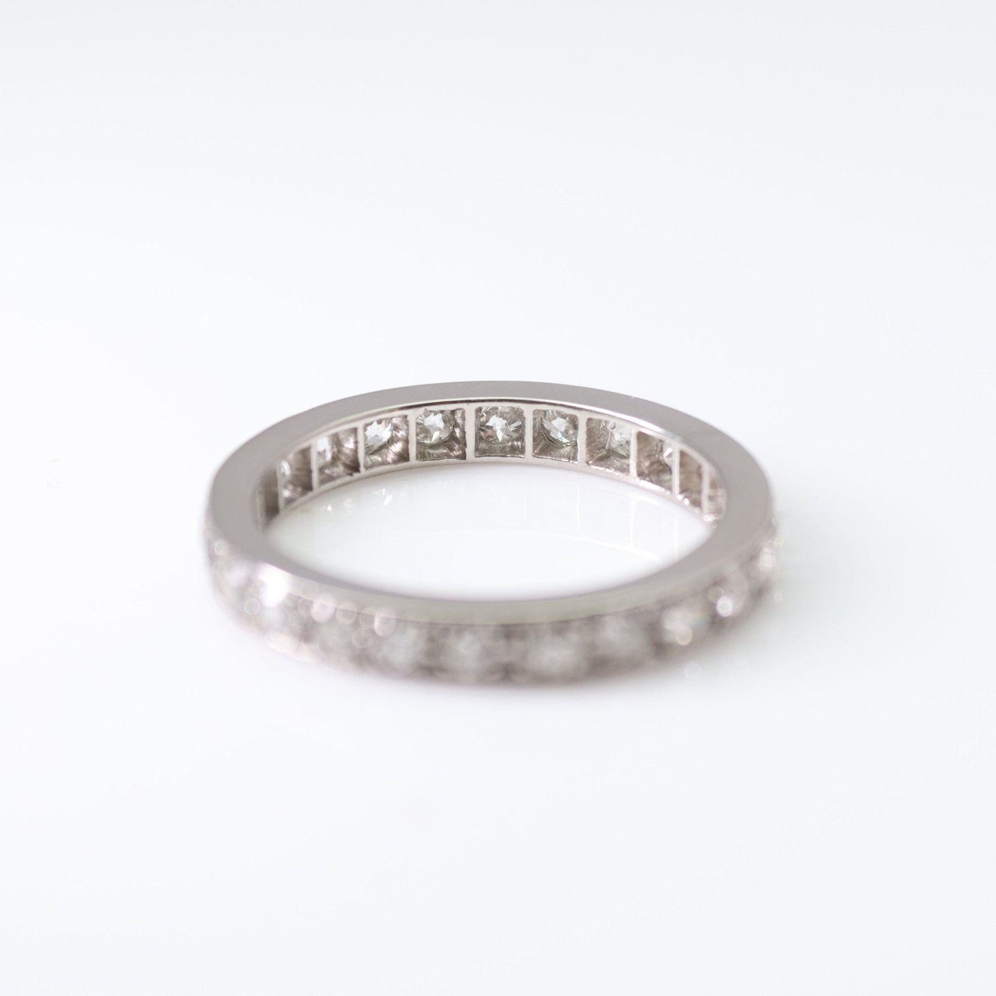 Vintage Platinum 1.75 Carat Diamond Eternity Ring Size M1/2 - Friar House