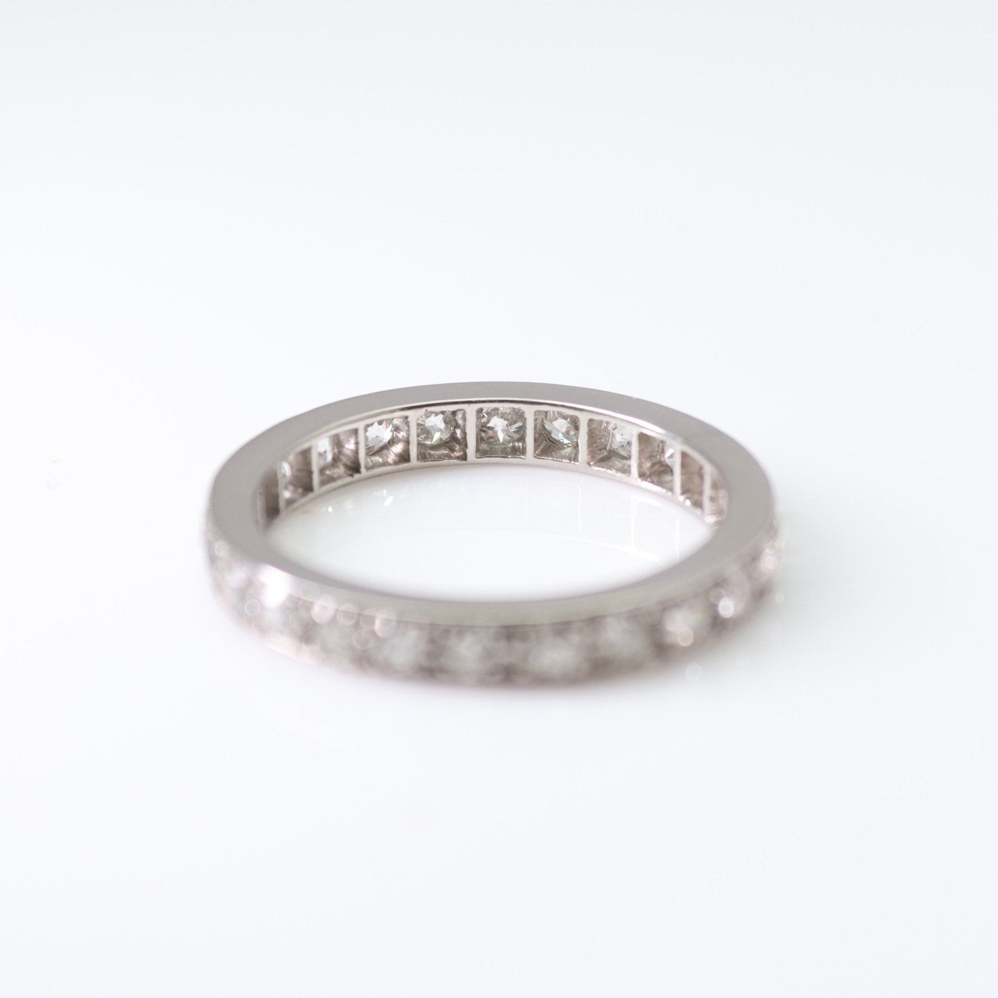 Vintage Platinum 1.75 Carat Diamond Eternity Ring Size M1/2 - Friar House