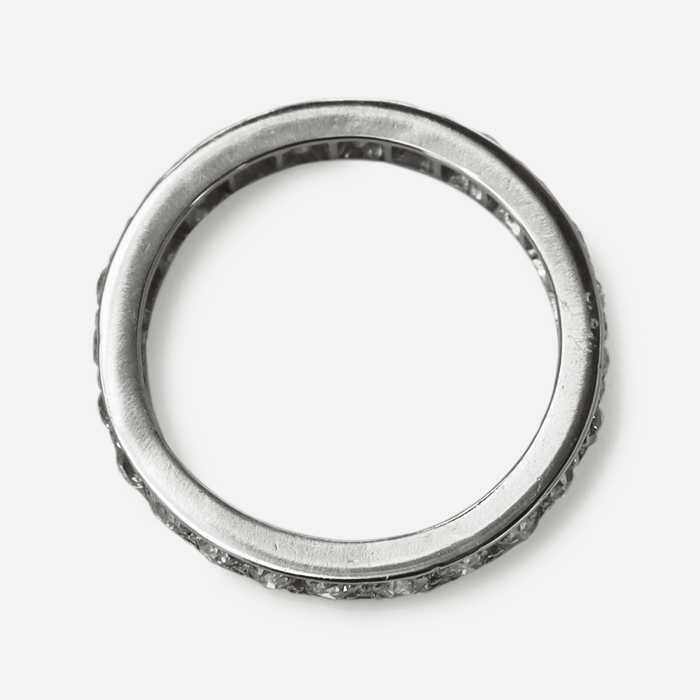 Vintage Platinum 1.75 Carat Diamond Eternity Ring Size M1/2 - Friar House