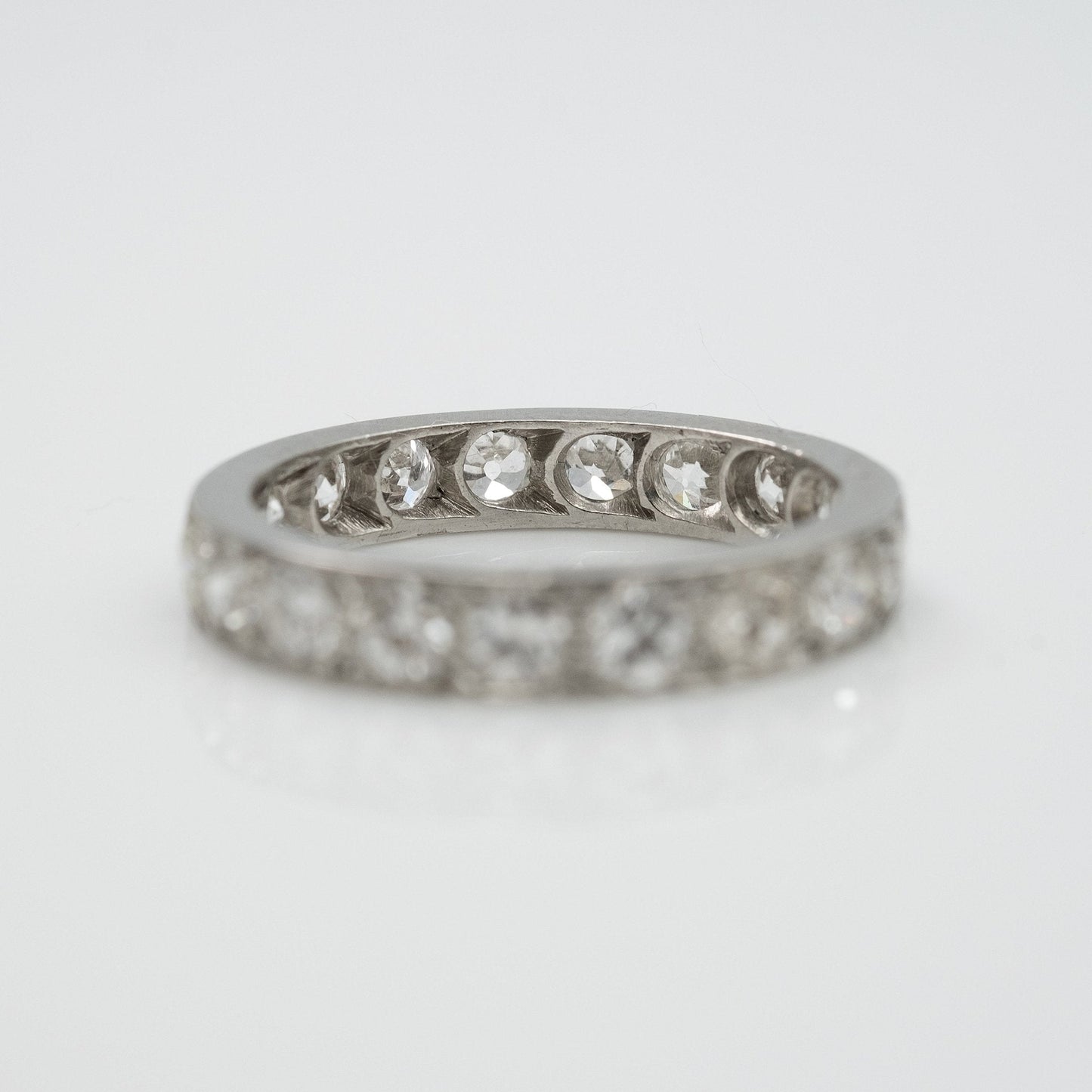 Vintage Platinum 2 Carat Diamond Full Set Eternity Ring Size M1/2 - Friar House