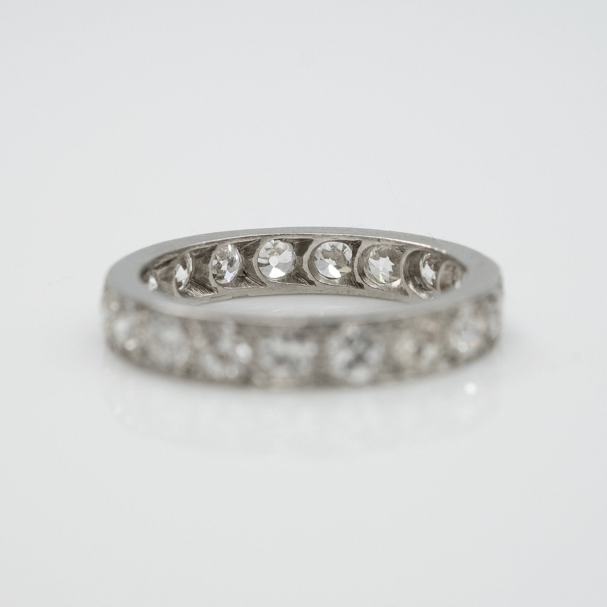 Vintage Platinum 2 Carat Diamond Full Set Eternity Ring Size M1/2 - Friar House