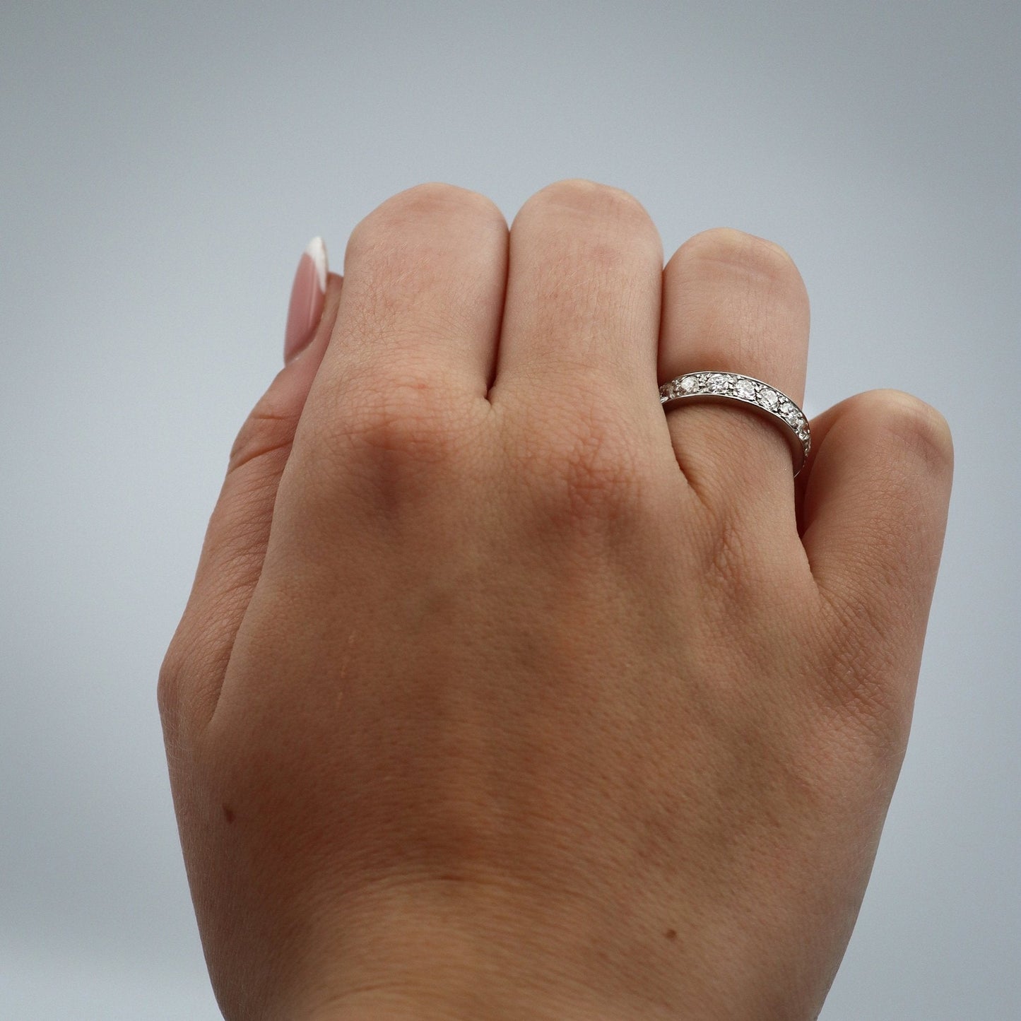Vintage Platinum 2 Carat Diamond Full Set Eternity Ring Size M1/2 - Friar House