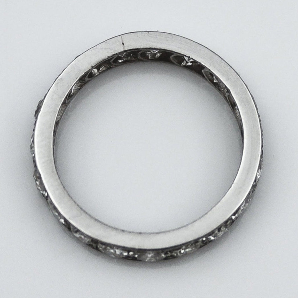Vintage Platinum 2 carat Diamond Full Set Eternity Ring Size M 1/2 - Friar House