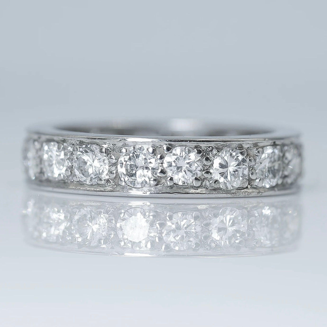 Vintage Platinum 2.80 Carat Diamond Full Eternity Ring Size Q - Friar House