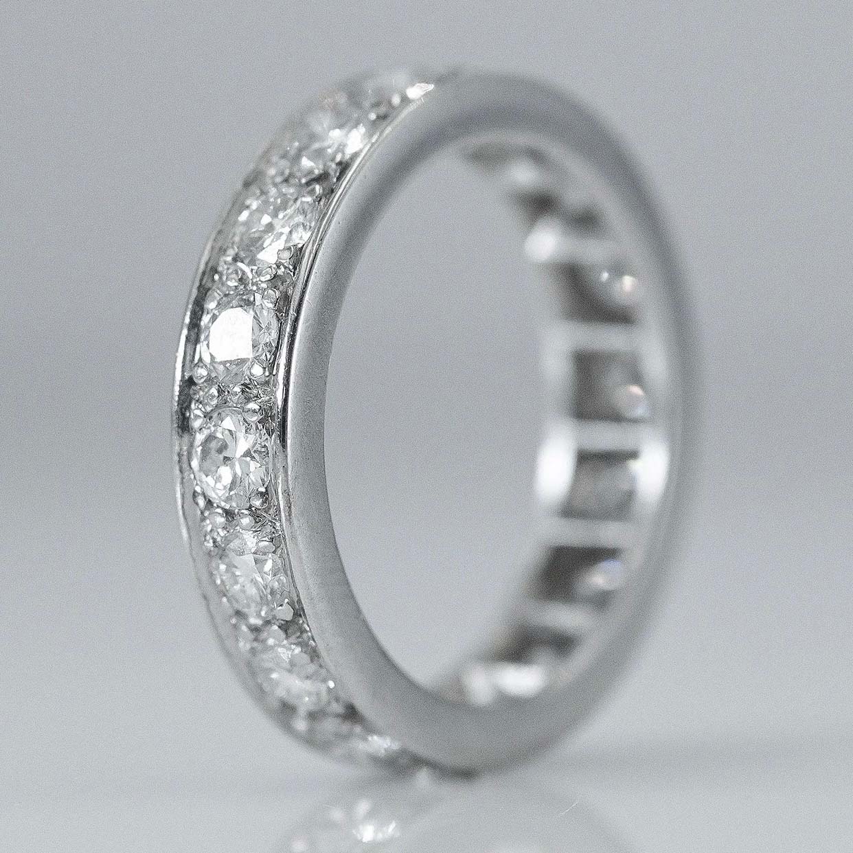 Vintage Platinum 2.80 Carat Diamond Full Eternity Ring Size Q - Friar House