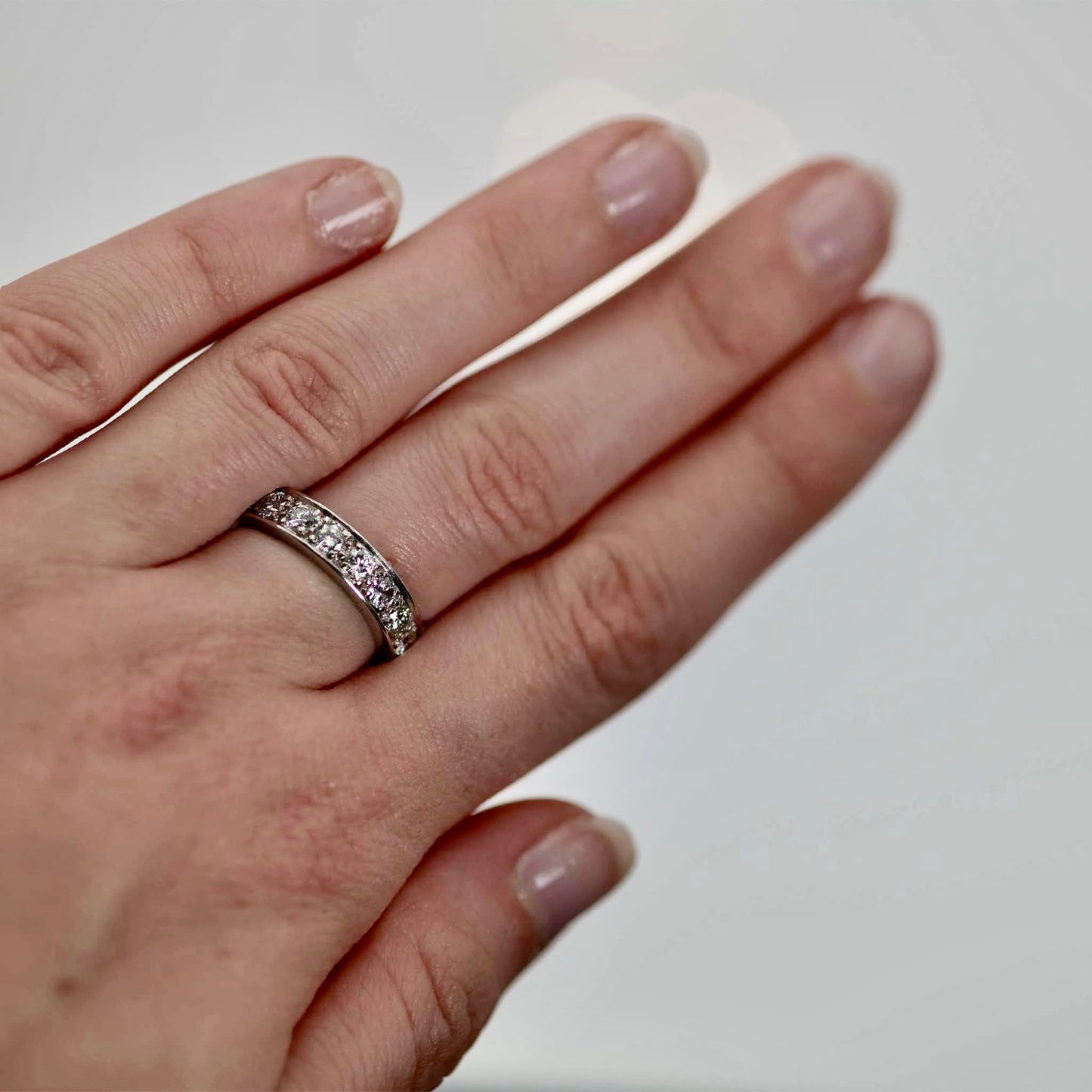 Vintage Platinum 2.80 Carat Diamond Full Eternity Ring Size Q - Friar House