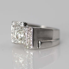 Vintage Platinum Diamond Abstract Cluster Ring - Friar House